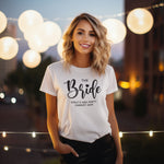 Personalised Hen Party T-Shirts – Custom Bride Squad & Bridesmaid Shirts (Style 3)