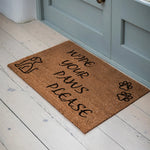 Wipe Your Paws Personalised Coir Doormat - Pet-Friendly Welcome Mat for Clean Homes