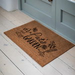 Green Thumb's Welcome Personalised Coir Doormat