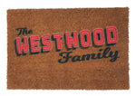 Personalised Family Name Coir Doormat - 'The Westwood Family' Bespoke Entrance Mat