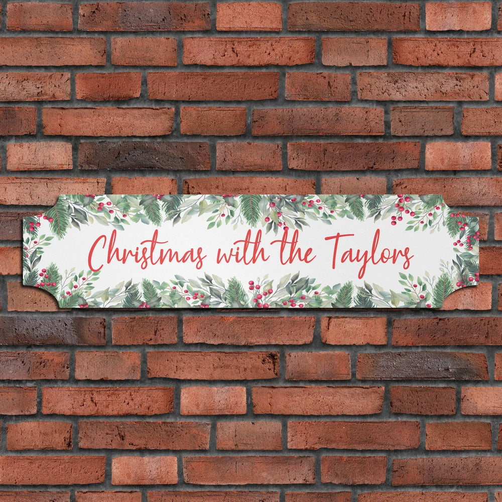 🎄 Customizable Christmas Family Sign - Personalised Surname Xmas Weatherproof Sign 🏠