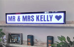 Metal Colour Changeable Light Box Personalised Business / Home Signs, Rectangle or Square. Illuminated Freestanding Signs.