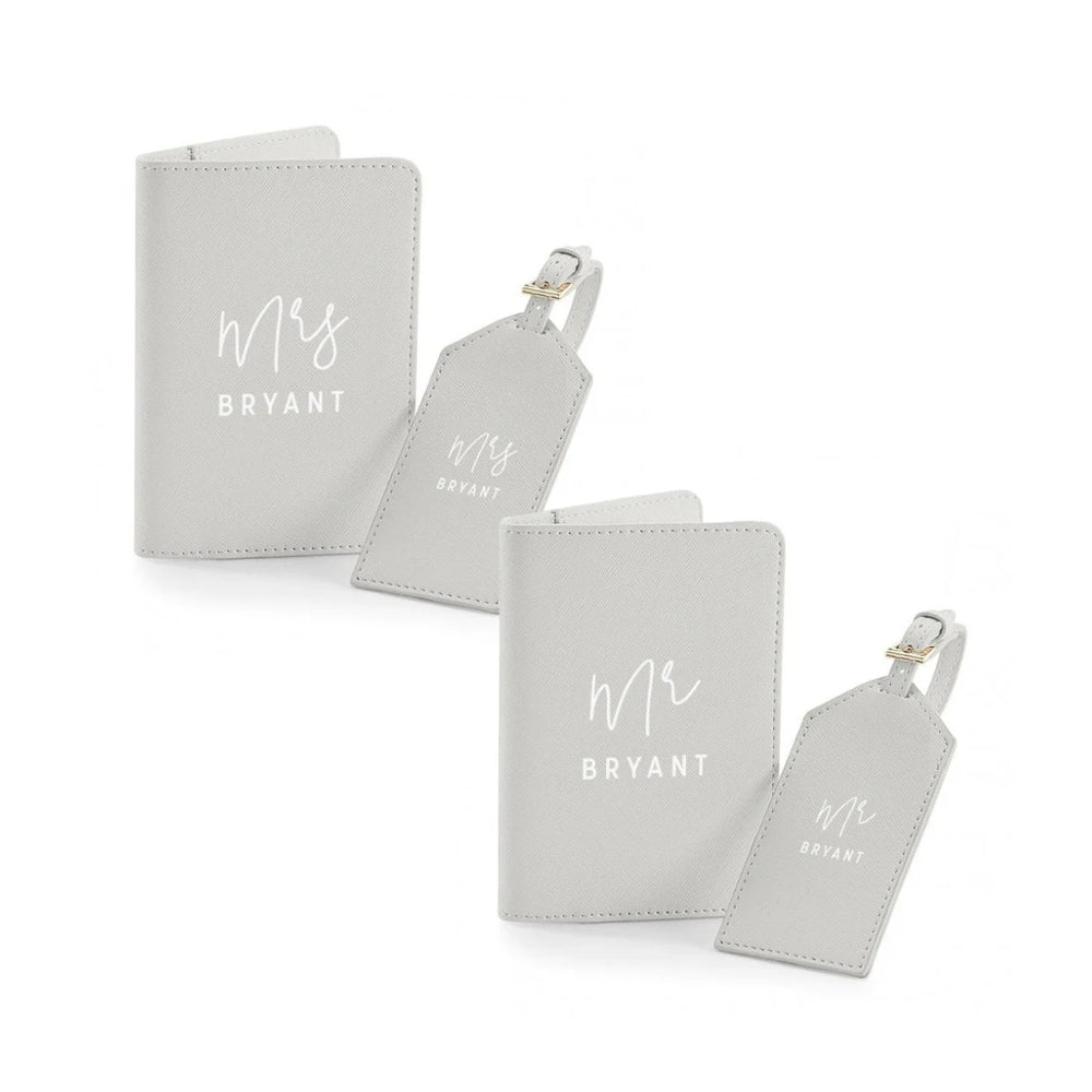 Travel Together in Style: 'Mr & Mrs' Passport and Luggage Tag Set for the Chic Couple on the Go! 💕🌐✨