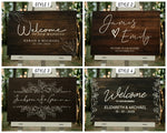 Bespoke Wedding Welcome Sign | Rustic Wood Grain Styles | Personalised Wedding Decor