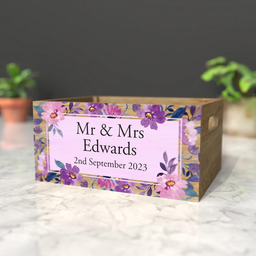 Wooden Wedding Crate, Personalised wedding crate, Wedding Hamper, Card Box, Flip Flop crate, confetti, Grab A Pair & Dance