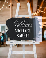 Personalised Wedding Signage | Vibrant HD Print | Crystal Clear Acrylic | Choice of 9 Brushstroke Colours, Wedding Welcome Date Reception