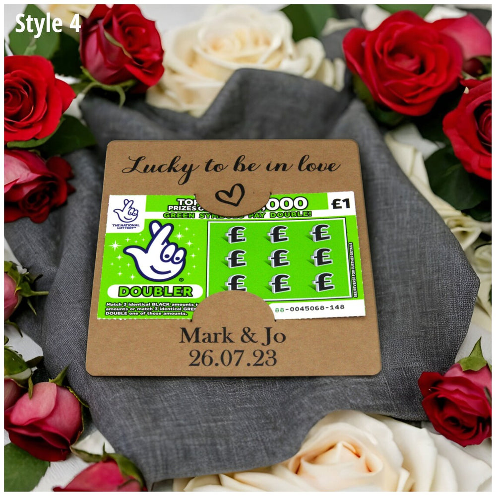 Scratch Card Holder. Lottery Ticket Wallet. Wedding Favour. Personalised Favour. Wedding Gift, 4 Styles