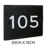 Rustic Slate House gate sign plaque door number personalised name plate