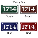 Traditional Personalised French Enamel Vintage Themed Acrylic House Door Number Sign Plaque
