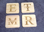 Personalised Engraved Wooden Coaster / Place Name Table Decoration / Personalised Drinking Christmas Table Gift