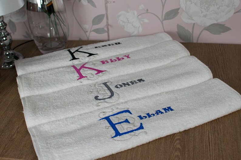 Luxurious Personalized Embroidered Monogram Hand Towels 🛁✨