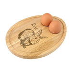 Personalised Wooden Egg & Soldiers Board. Engraved Egg and Toast Breakfast Egg Shaped Serving Board, Easter Gift Idea