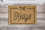 The Kellys' Classic Personalised Coir Doormat