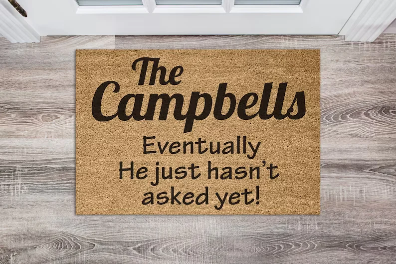 The Campbells - 'Eventually' Humorous Personalised Doormat