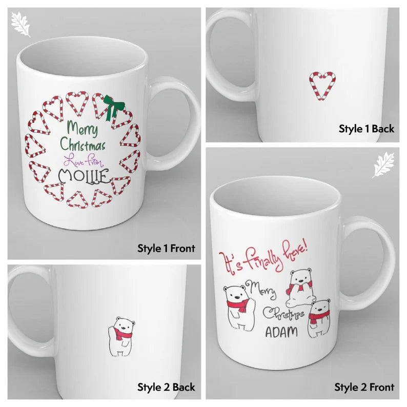 ☕️ Personalised Festive Christmas Mug - Custom 11oz Ceramic Keepsake with Dual-Sided Designs 🎄❤️