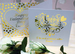 Personalised Valentine’s Card - Valentines card for Wife, Partner or Girlfriend, A Gold Foiled Valentine's Greeting Card