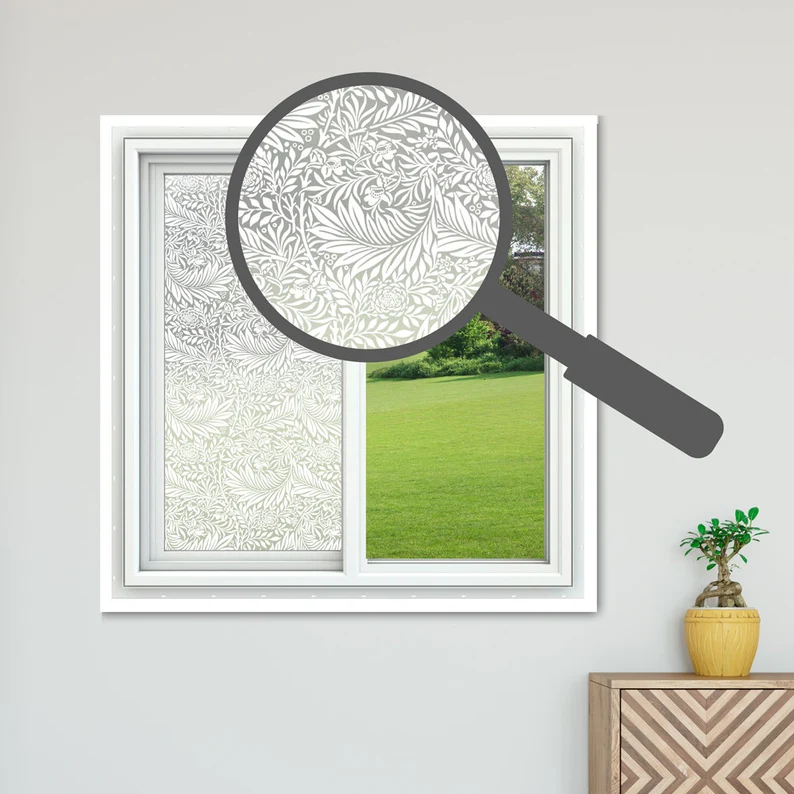Privacy Frosted Window Film Floral D