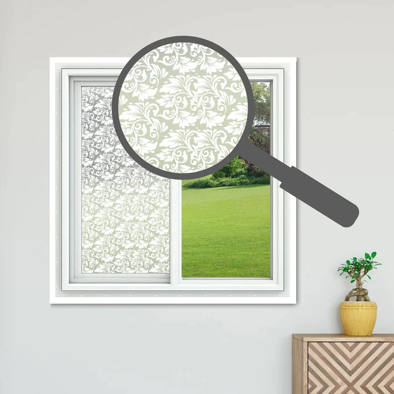 Privacy Frosted Window Film Floral C