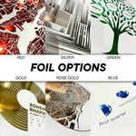 Custom Foil Metallic Family Tree, Personalised Foiled Family Tree Gold, Silver, Greenor Red Foil Print, Foiled Family Digital Print Gift
