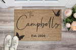 Personalised Coir Doormat with Flourish - Elegant Family Homestead🏡
