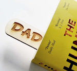 Personalised Wooden Bookmark Fathers Day Gift, Birthday, Anniversary Present, Dads Reading Gift Custom Book Mark