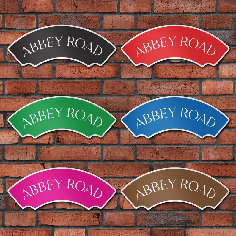 Large Personalised Arched Vintage Style Railway Train Name Plaque Sign. Custom Metal Sign. Weatherproof Old Fashioned Curved Platform Sign