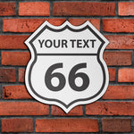 Personalised American Route 66 Style Metal Sign, USA Street or Road, Metal Sign Customised