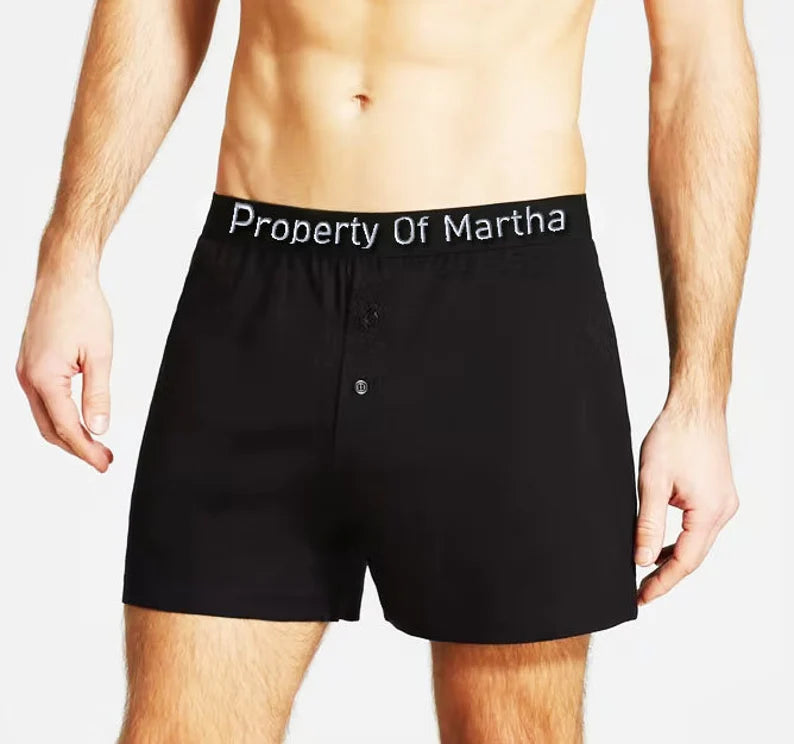 Cheeky Comfort: Custom Embroidered Boxer Shorts