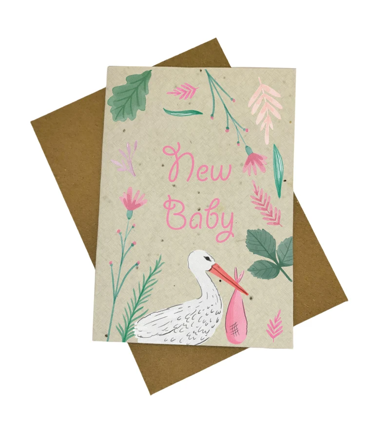Personalised Plantable Seed cards, Wildflower Illustrated Greetings card, Seed Paper card, Eco Friendly cards, With Envelope handmade