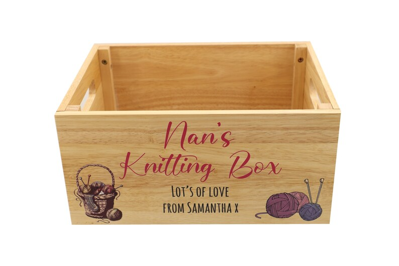 Personalised Printed Wooden Gift Crate, Basket Alternative Hamper Crate