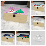 Personalised Festive Wooden Christmas Eve Box - Custom Printed Christmas Eve Keepsake Box 🎄🎁