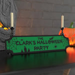 Personalised Halloween Family Sign Party Decoration Family Name Metal Custom Sign Plaque - Halloween Party