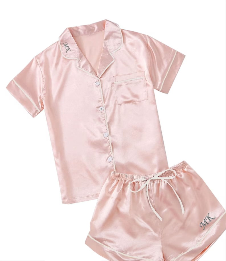 Luxurious Personalised Satin Pyjamas: Drift Into Dreams in Style ✨