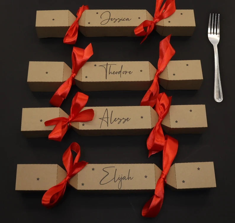 Eco-Friendly Personalised DIY Christmas Cracker - Custom Fill Your Own Crackers - Table Place Setting Decoration 🎉🎄🧝