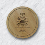 Extra Large Personalised Round Chopping Board - Engraved Bespoke Wooden Chopping Board Gift 300mm