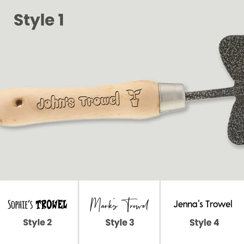 personalised garden trowel Personalised garden trowel Your message laser engraved on the handle. –  Ever-So-Personal