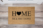 Heartfelt Welcome Personalised Coir Doormat - Custom Entryway Elegance❤️