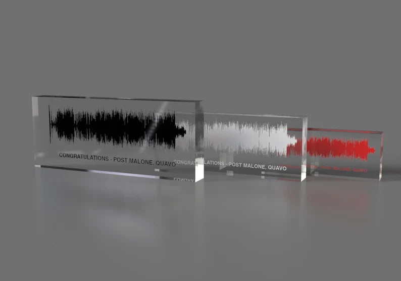 Soundwave Art, Soundwave Print, Sound Wave Art, Voice Recording Gift, Song Plaque Custom