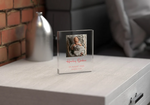 Personalised Photo Block Printed, Acrylic Glass Like Plaque With Custom Text, Photo Gift, New Baby / Wedding / Couple Gift