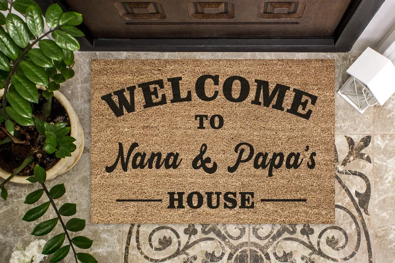 The Ultimate Grandparents' Greeting: Nana & Papa's Signature Welcome Mat 🍪💕