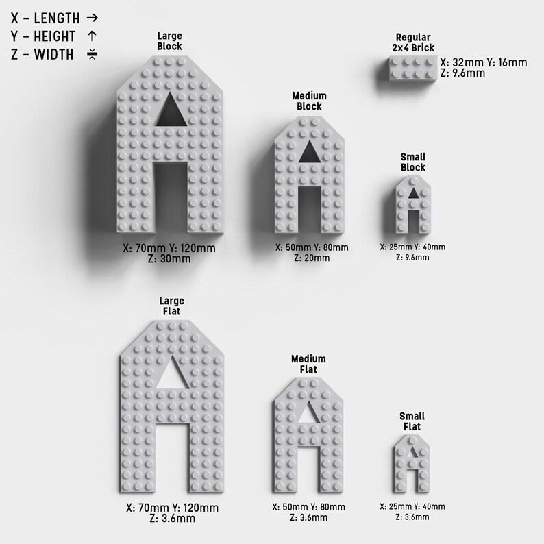 Custom Lego Compatible letters, Building Blocks / Bricks Style Alphabet - Wall Bedroom Decor Name Plaque - Kids Room, Shelf, Wall Letters