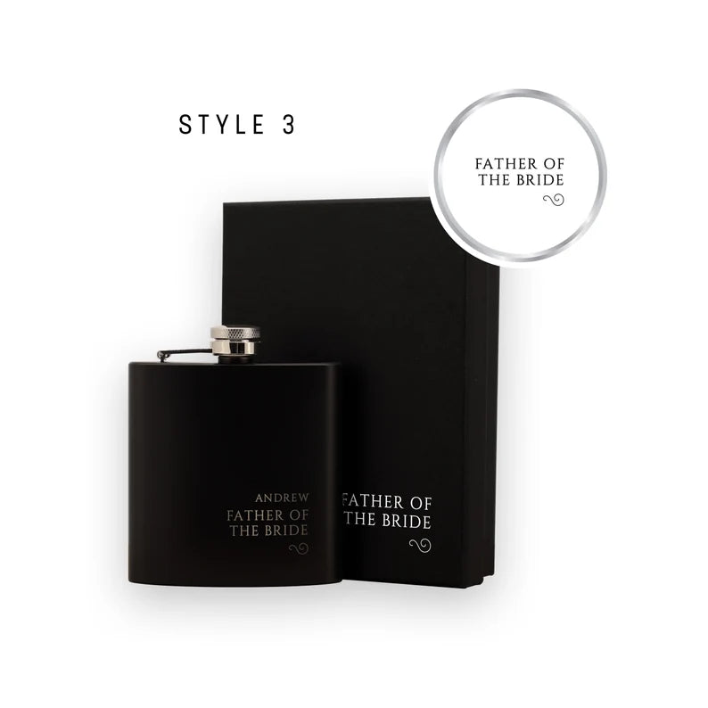 Personalised Hip Flask | Groomsmen Gift, Gifts for Men | Laser Engraved Personalized Gift, includes personalised gift box, wedding gift