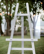 HD Printed Clear Acrylic Welcome Sign | Personalised Welcome Sign for Weddings | Four Designs