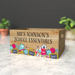 Personalised classroom decor teacher or childs favourite books book crate * Empty* box to fill yourself teacher end of term gift
