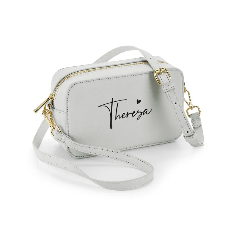 Personalised handbag, Cross Body Bag, Clutch bag with Detachable Straps, Birthday Gift For Her, Wife Gift, Monogrammed handbag
