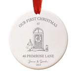 🎄 Personalised 'First Christmas in Our New Home' Bauble | Premium Ceramic Tree Decoration 🎅 | Couple's Festive Keepsake | Unique New Home Celebration Ornament 🏠✨