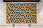Geometric Elegance Personalised Coir Doormat