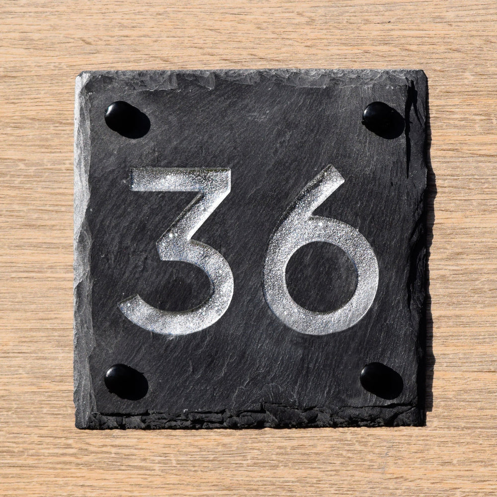 K Smart Sign Personalised House Number Plaque – Modern Design – Numbers 1-999 – DEC-24B-S – UK Made