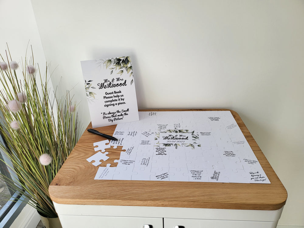 Personalised Wedding guestbook Puzzle Guestbook, Jigsaw Guestbook, Unique Guestbook, JPuzzle guestbook, Wedding Guestbooks, Guest book ideas