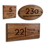 Personalised Laser Engraved Wood House Gate Sign Plaque Door Number Personalised Name Plate